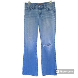 Seven7 Flared Leg Jeans Women's Size 27 Blue 5-Pocket Low Rise Medium Wash